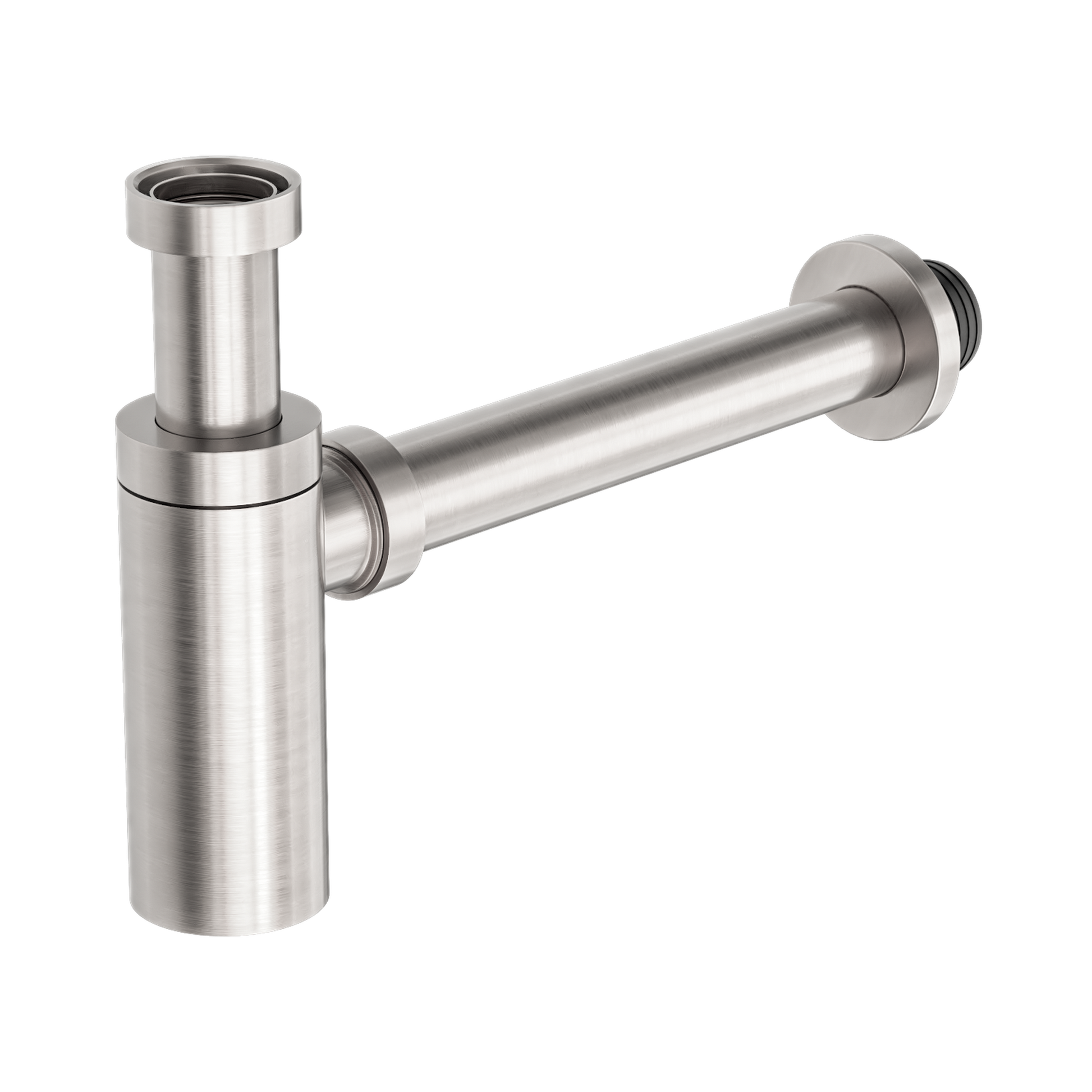 Nero 40mm Round Bottle Trap, Brushed Nickel
