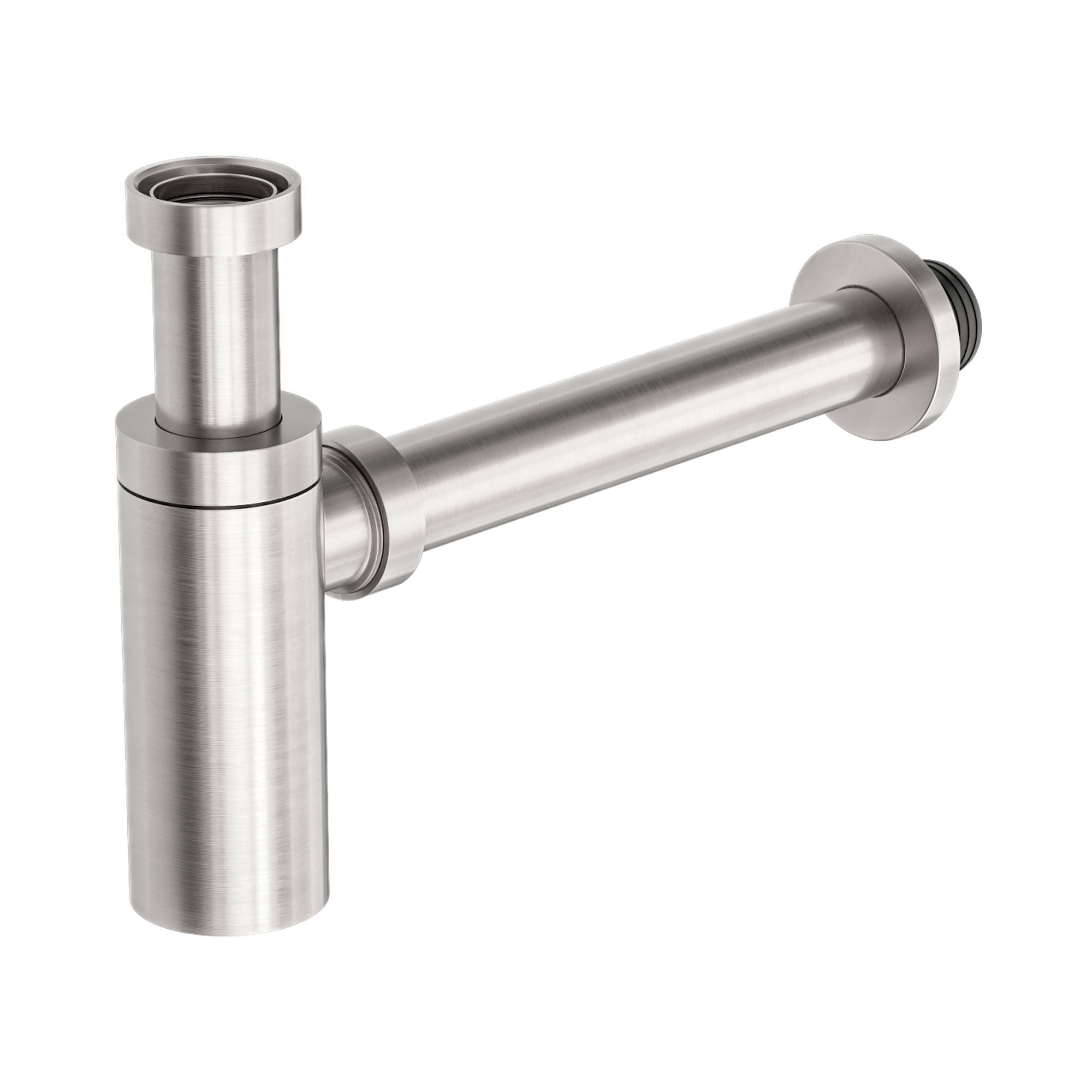 Nero 40mm Round Bottle Trap, Brushed Nickel