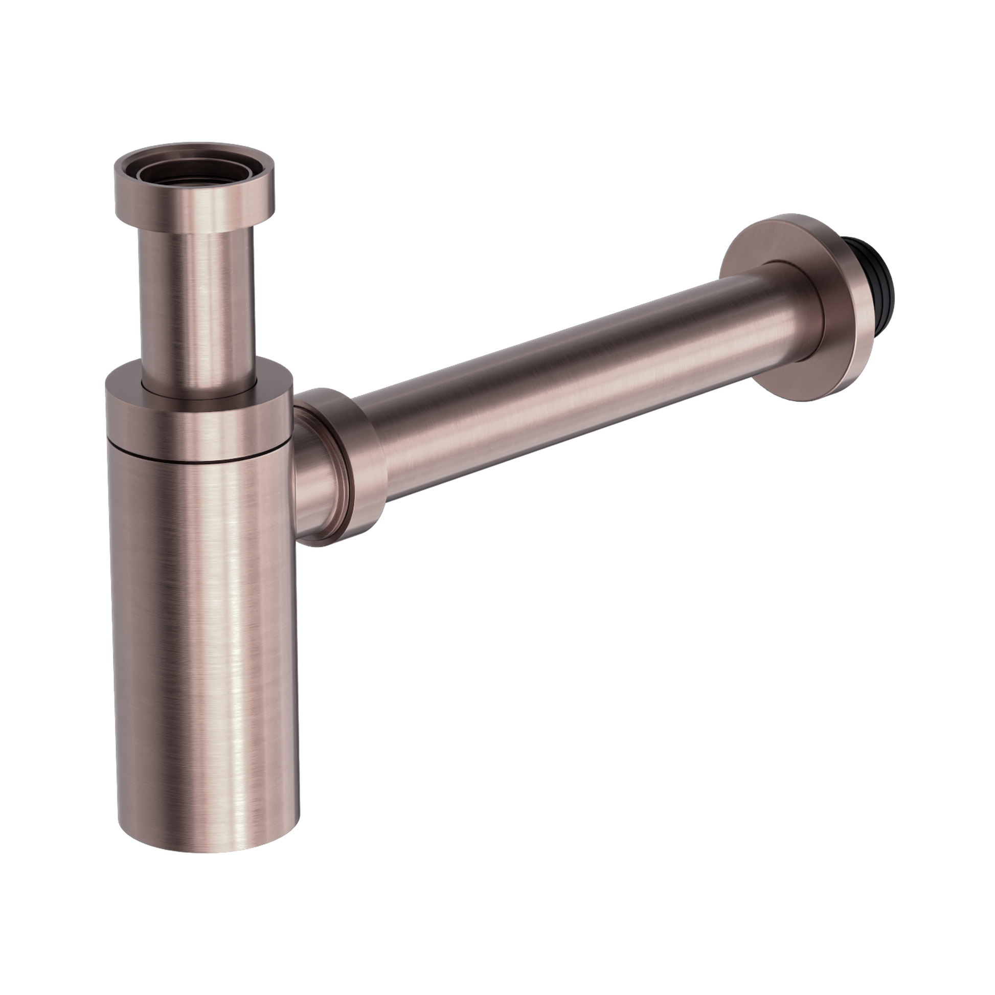 Nero 40mm Round Bottle Trap, Brushed Bronze