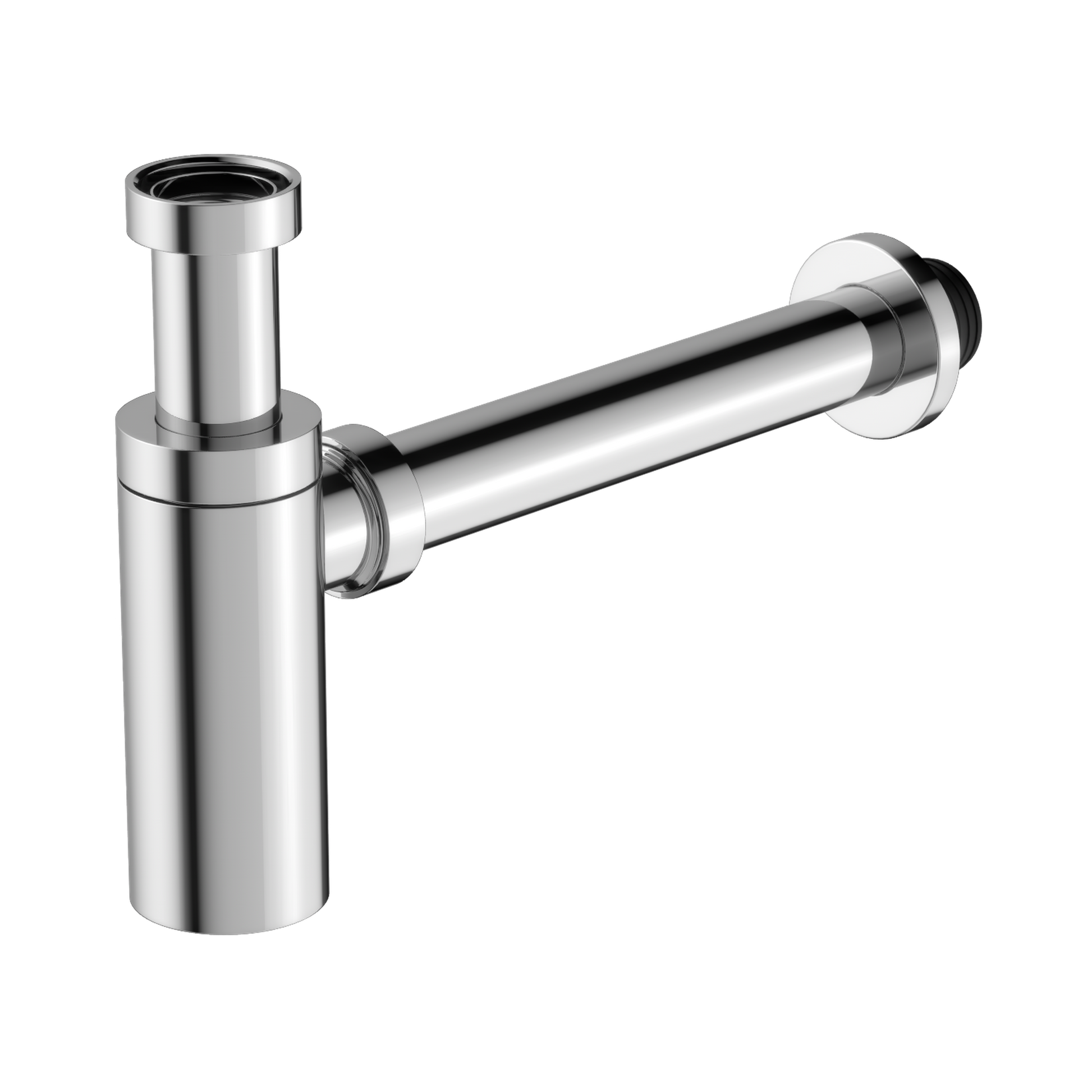 Nero 40mm Round Bottle Trap, Chrome