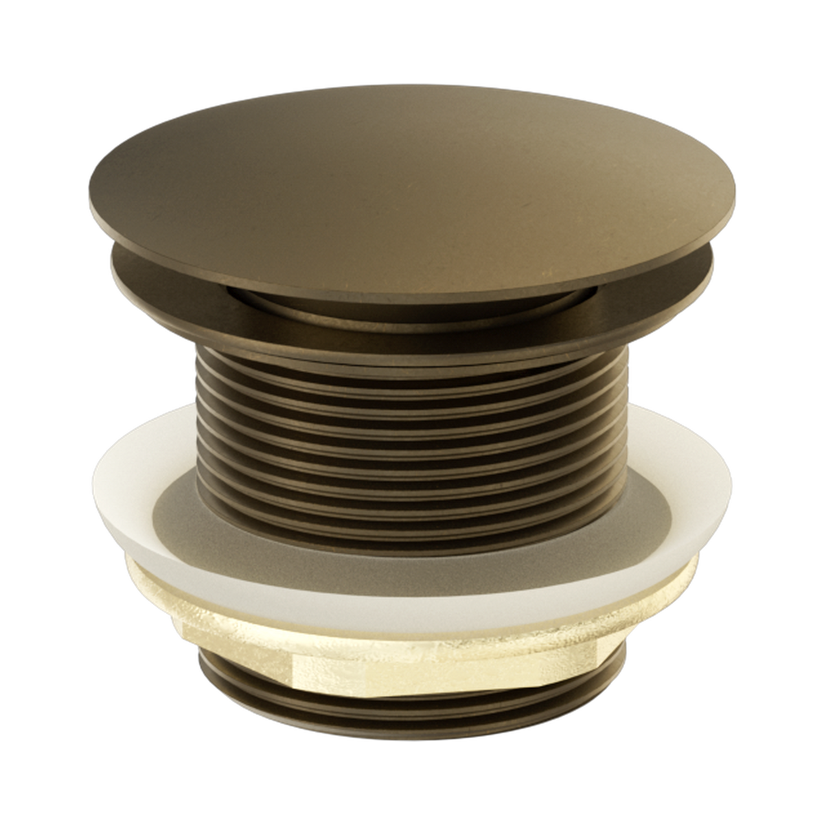 Nero 40mm Bath Pop-Up Plug With Removable Waste No Overflow, Tumbled Antique Brass