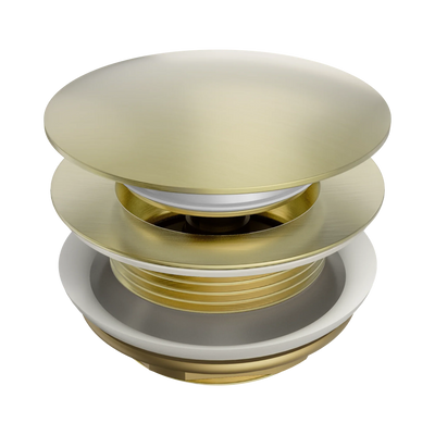 Nero Short Pop Up Bath Waste 40mm, Brushed Gold