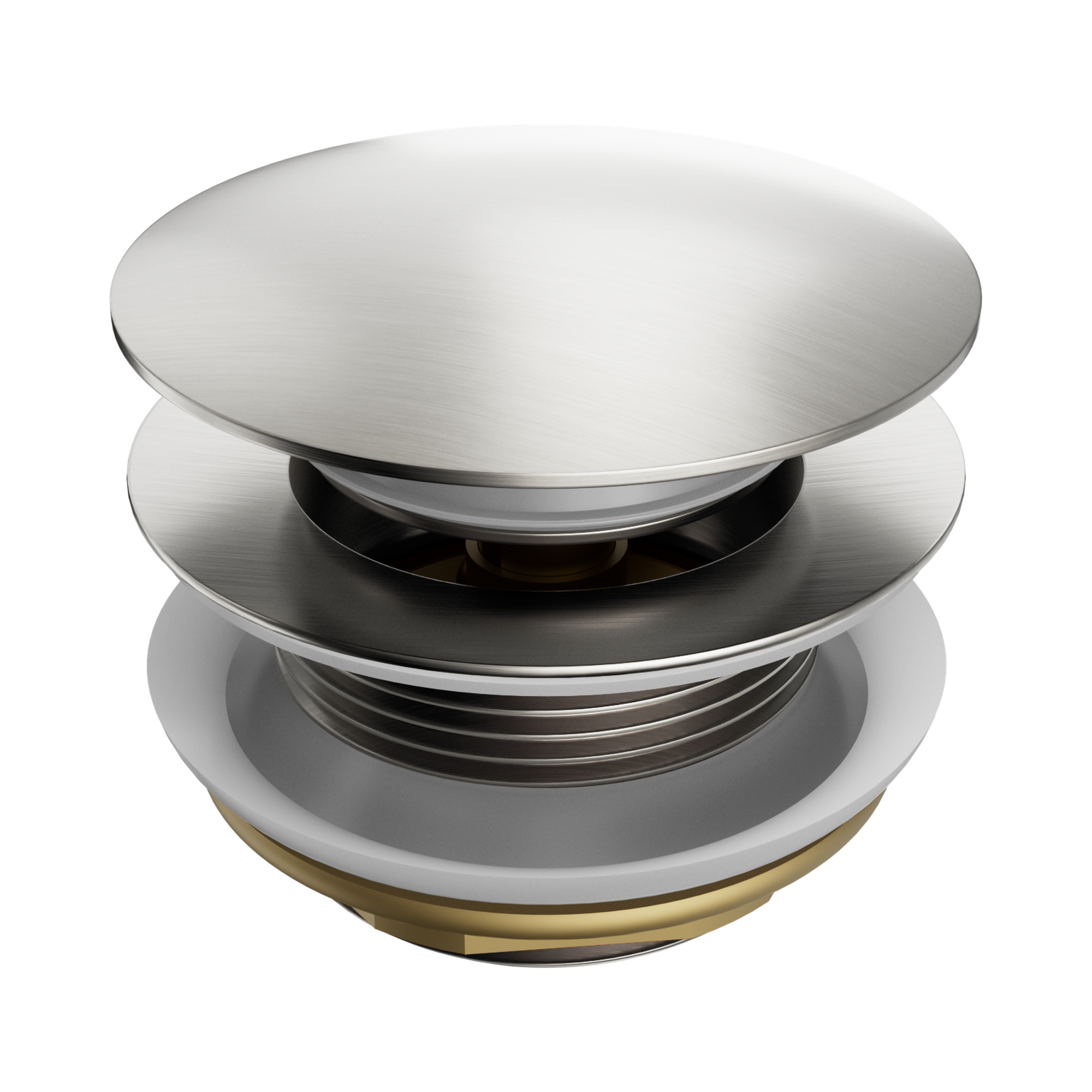 Nero Short Pop Up Bath Waste 40mm, Brushed Nickel