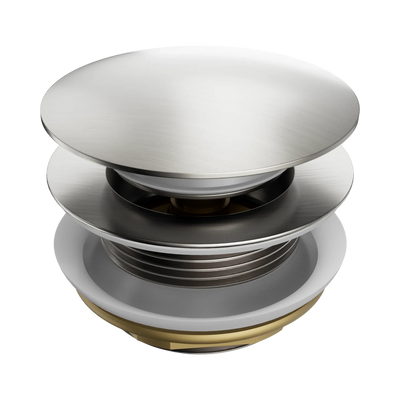 Nero Short Pop Up Bath Waste 40mm, Brushed Nickel