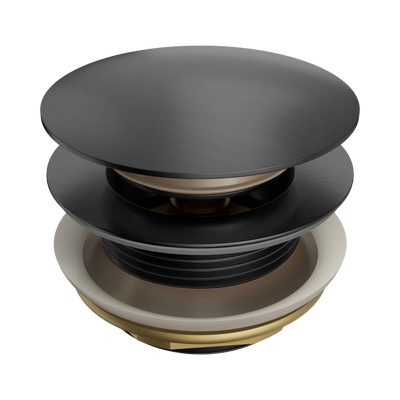 Nero Short Pop Up Bath Waste 40mm, Gun Metal