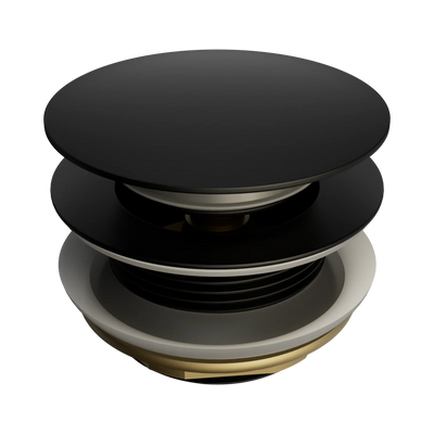 Nero Short Pop Up Bath Waste 40mm, Matte Black