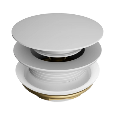 Nero Short Pop Up Bath Waste 40mm, Matte White