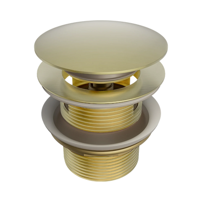 Nero Pop Up Bath Waste 40mm With Overflow, Brushed Gold