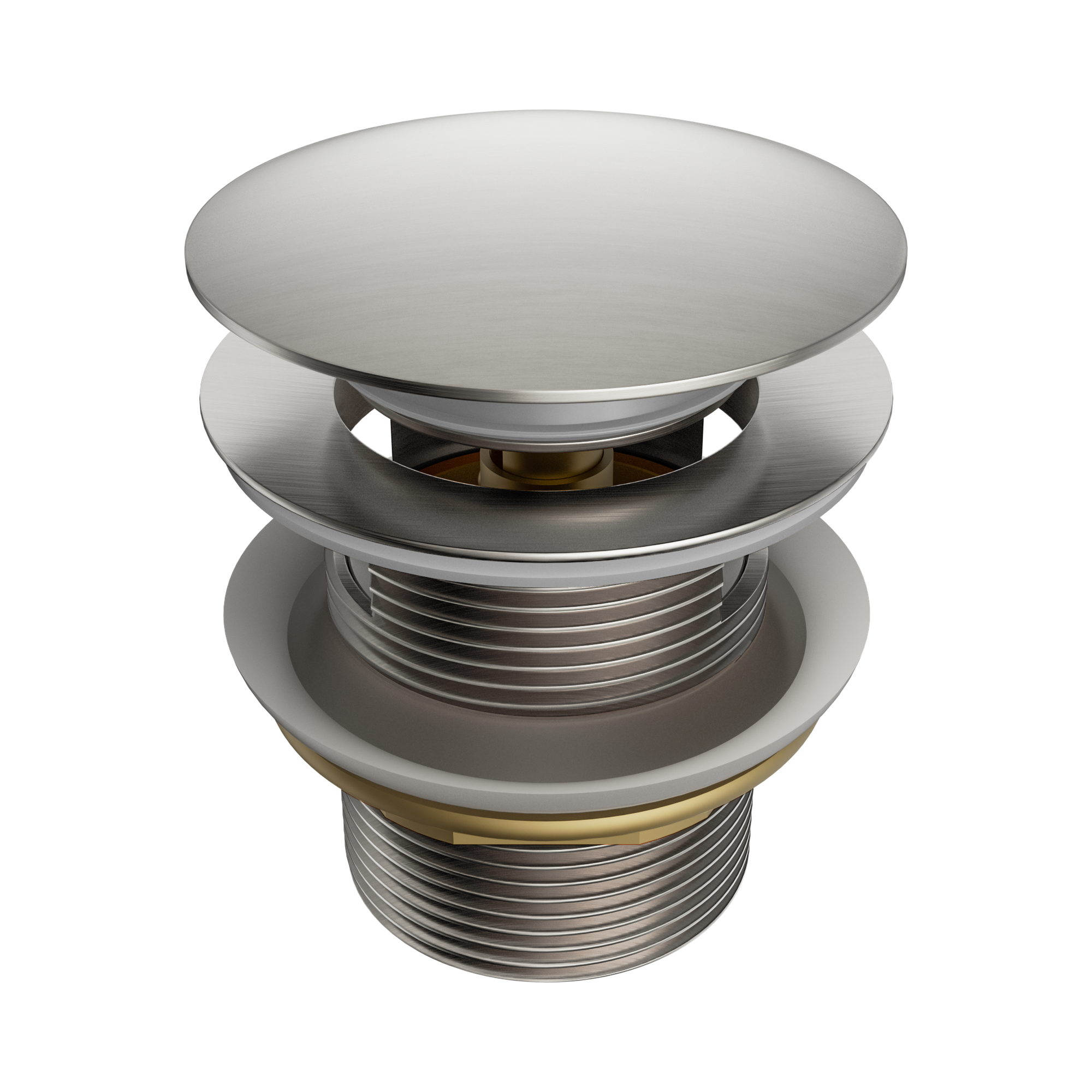 Nero Pop Up Bath Waste 40mm With Overflow, Brushed Nickel