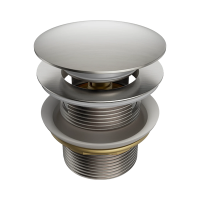 Nero Pop Up Bath Waste 40mm With Overflow, Brushed Nickel