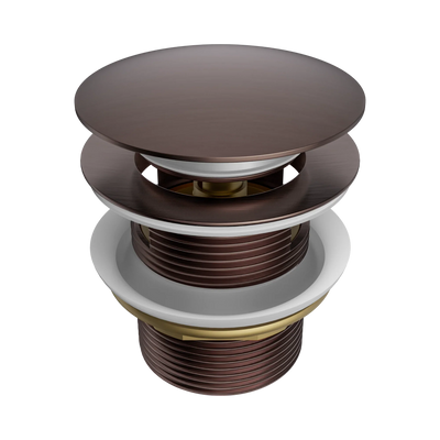 Nero Pop Up Bath Waste 40mm With Overflow, Brushed Bronze