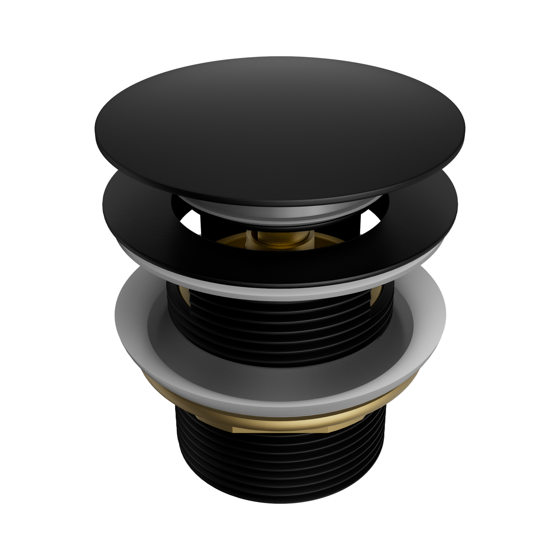 Nero Pop Up Bath Waste 40mm With Overflow, Matte Black