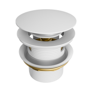 Nero Pop Up Bath Waste 40mm With Overflow, Matte White