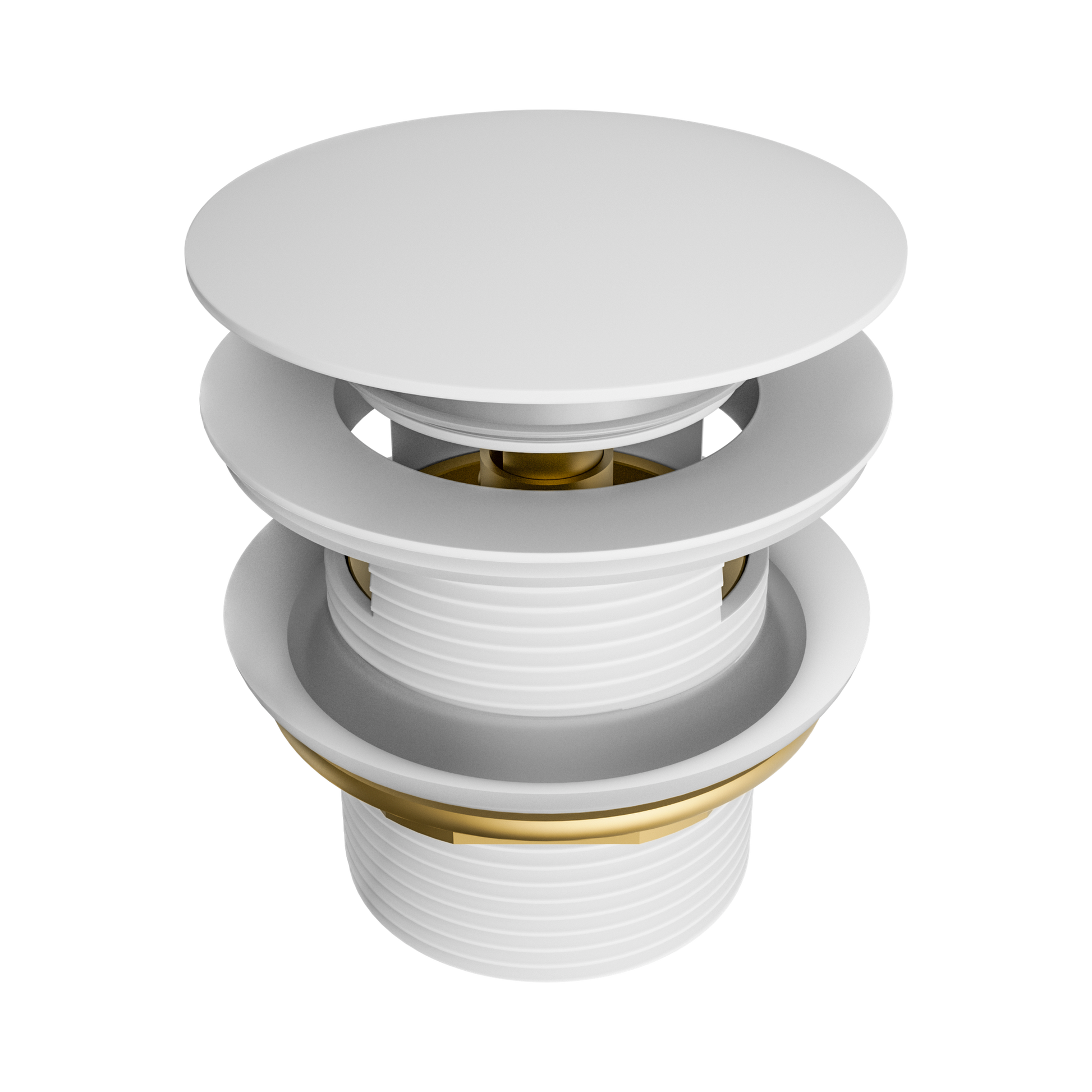 Nero Pop Up Bath Waste 40mm With Overflow, Matte White
