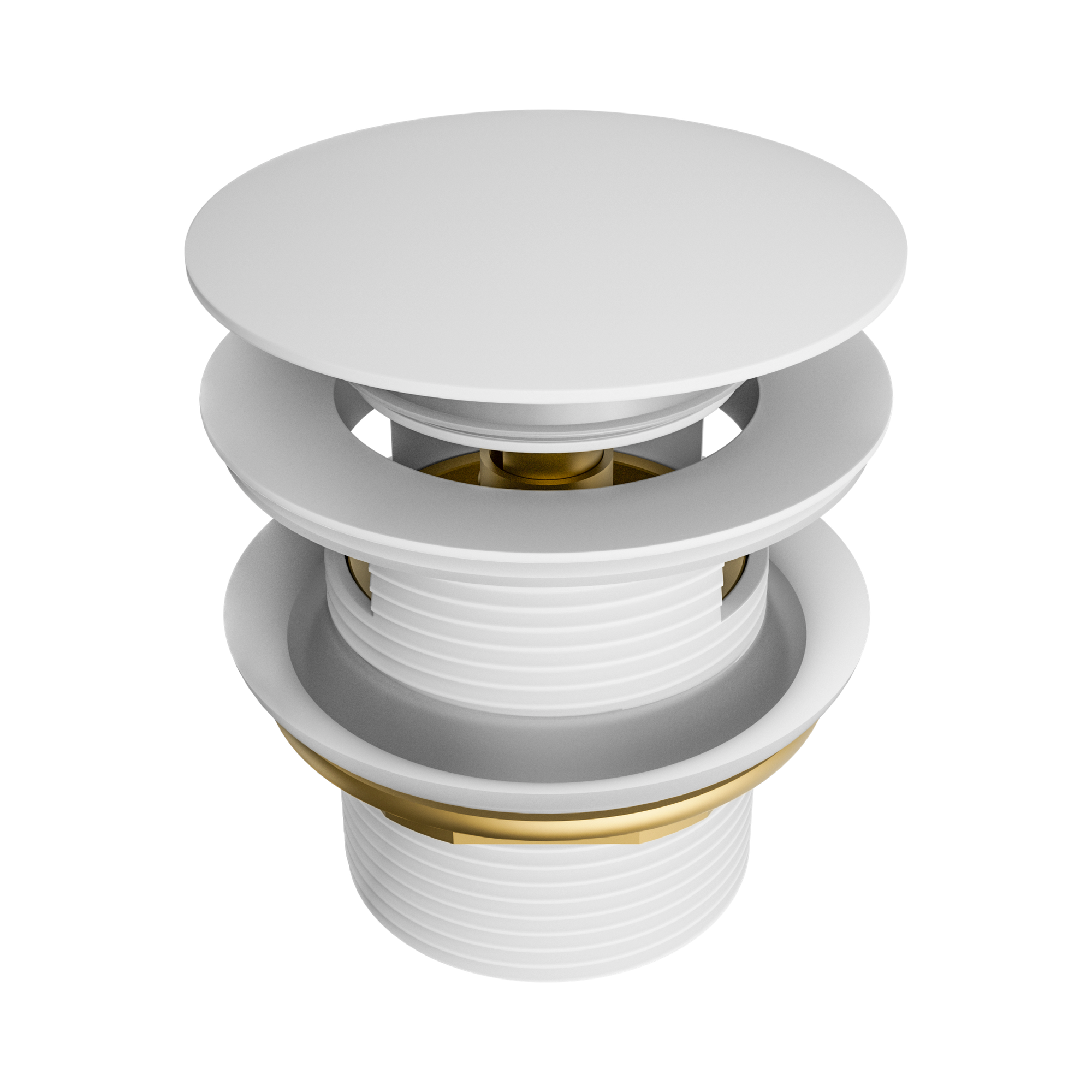 Nero Pop Up Bath Waste 40mm With Overflow, Matte White