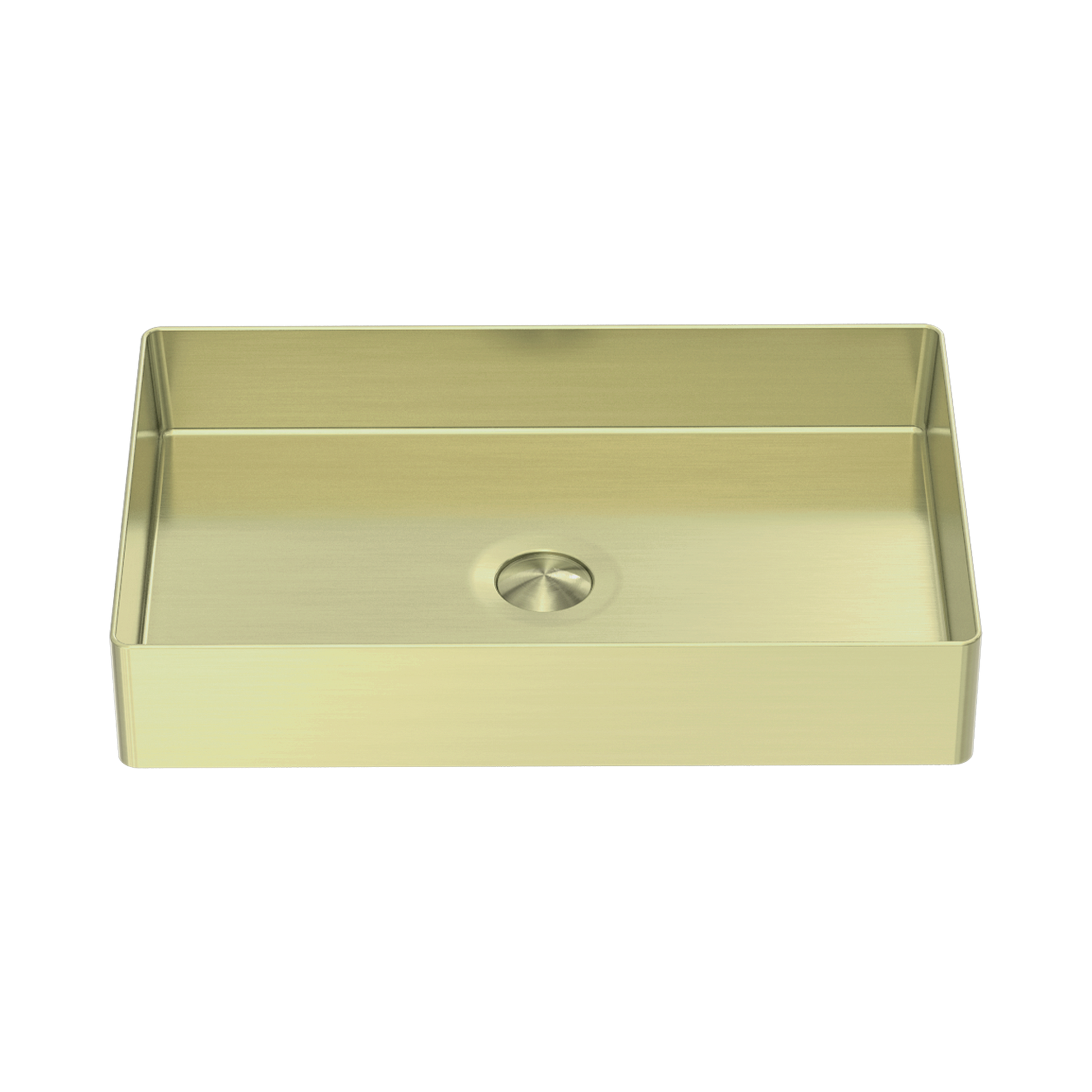 Nero Opal Rectangle Stainless Steel Basin, Brushed Gold