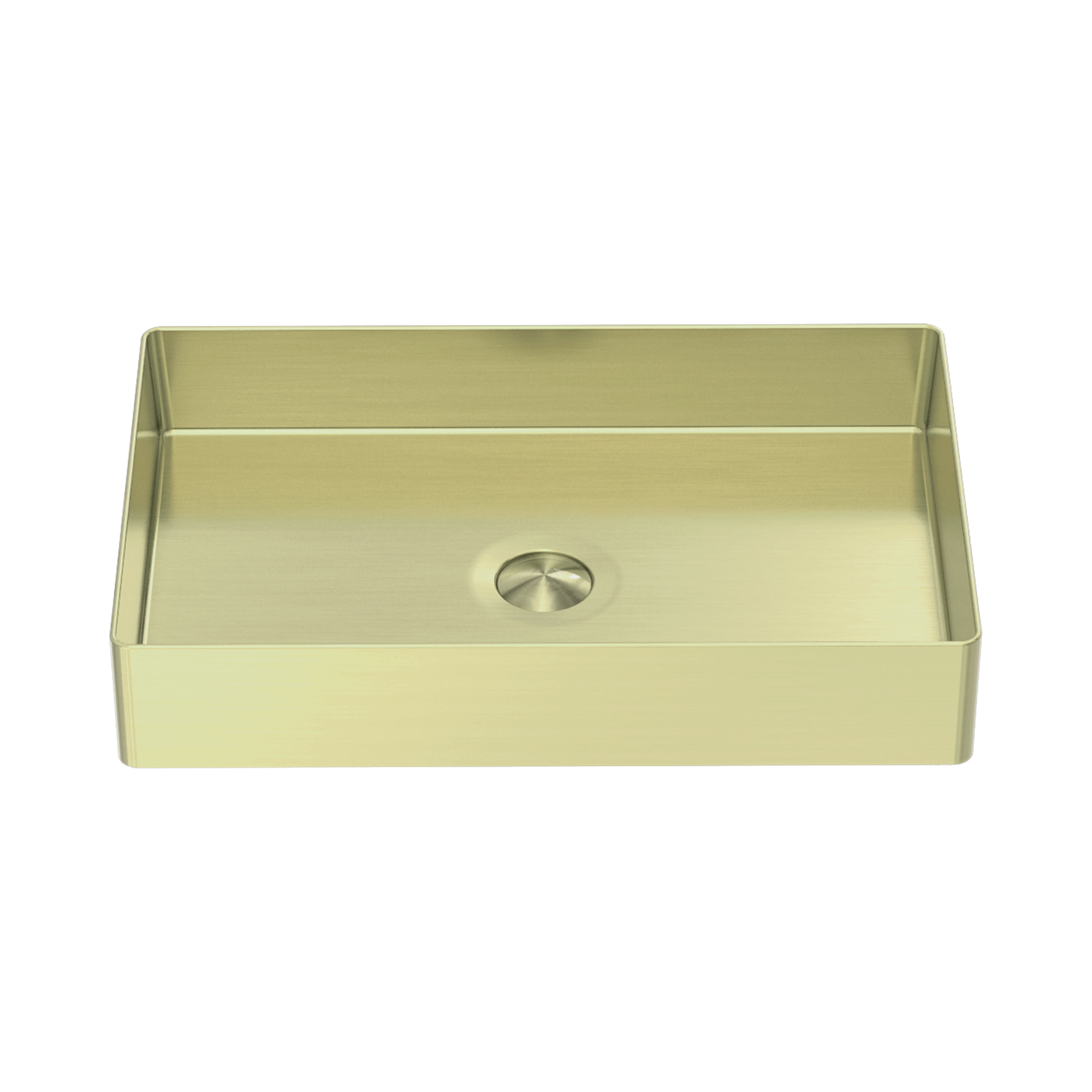 Nero Opal Rectangle Stainless Steel Basin, Brushed Gold