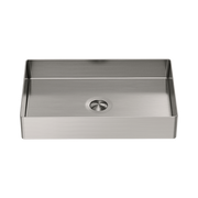 Nero Opal Rectangle Stainless Steel Basin, Brushed Nickel
