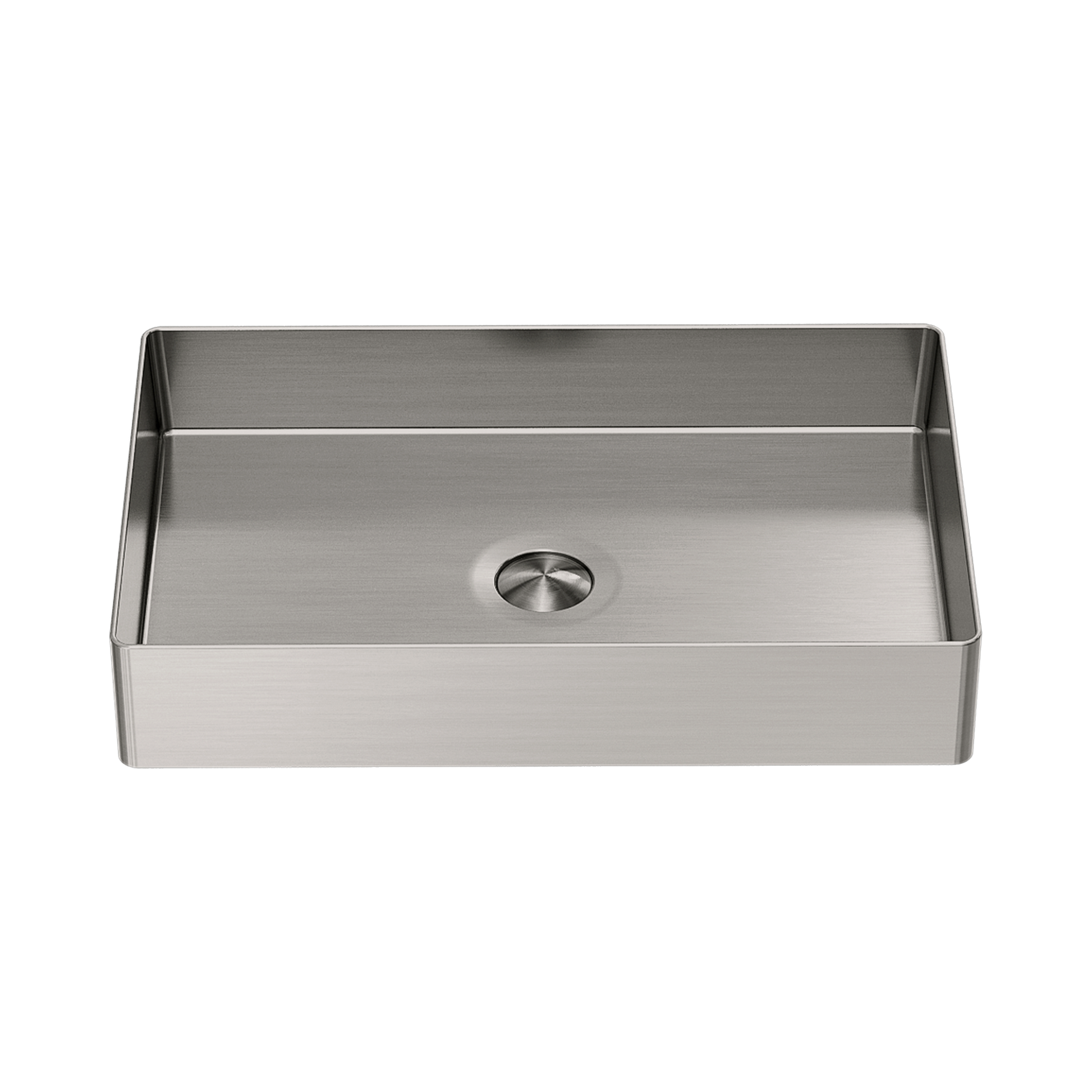 Nero Opal Rectangle Stainless Steel Basin, Brushed Nickel
