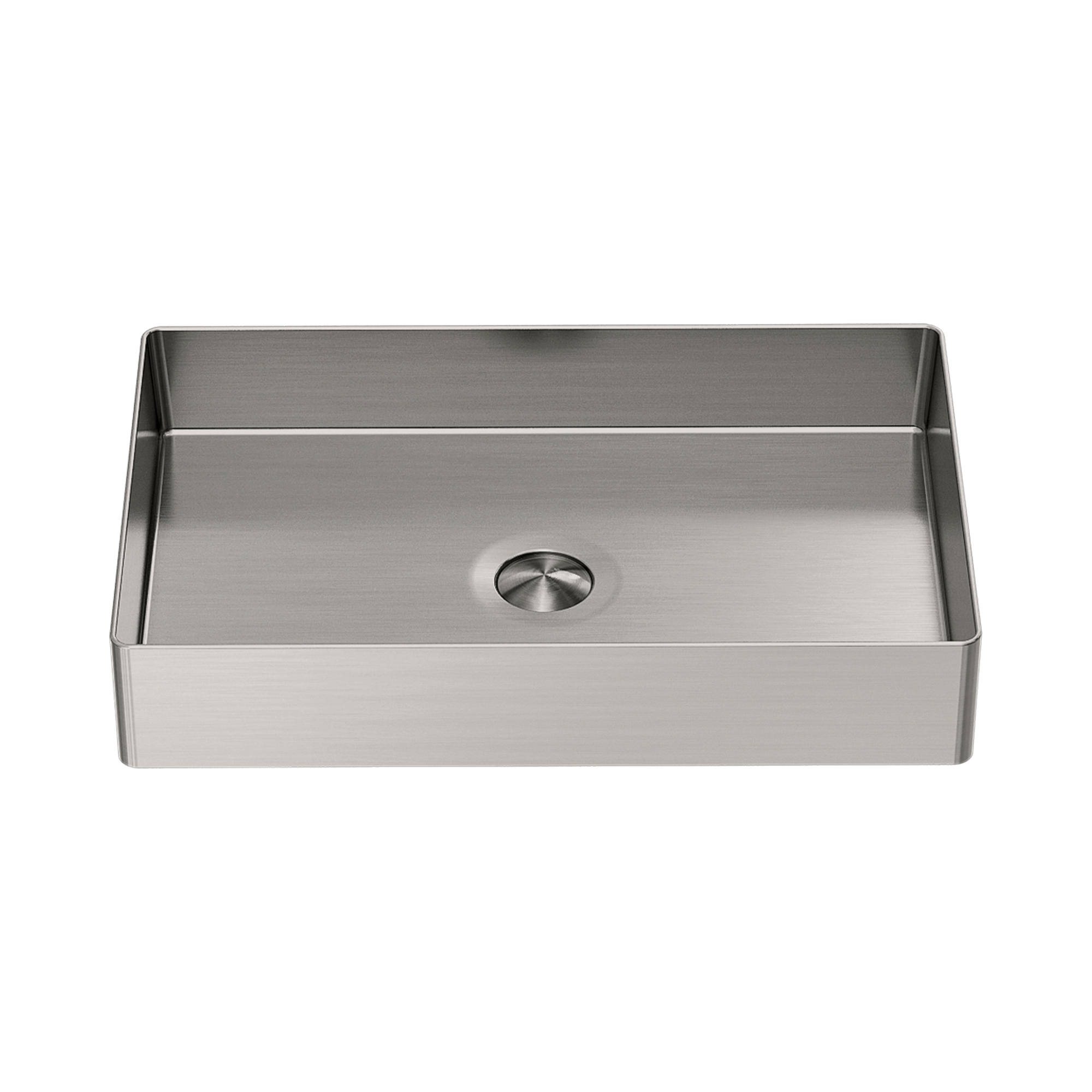 Nero Opal Rectangle Stainless Steel Basin, Brushed Nickel