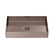 Nero Opal Rectangle Stainless Steel Basin, Brushed Bronze