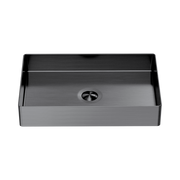Nero Opal Rectangle Stainless Steel Basin, Graphite