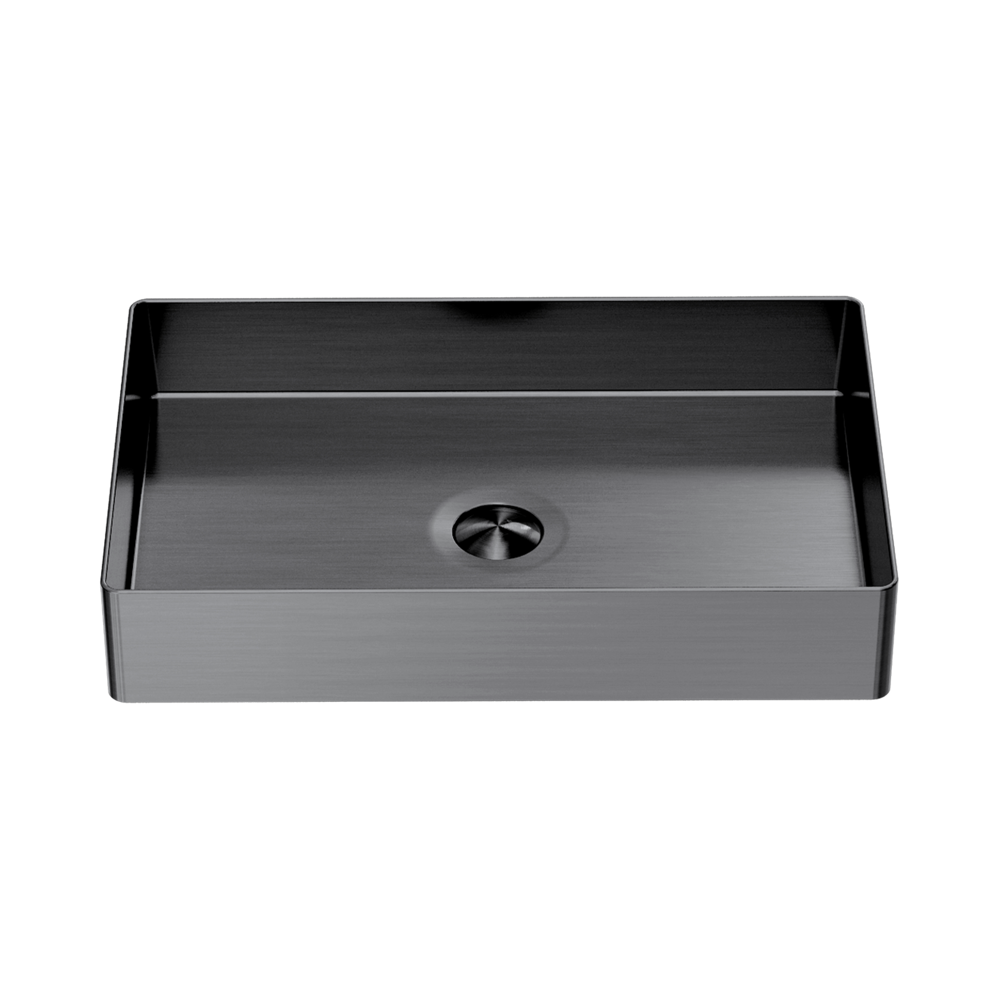 Nero Opal Rectangle Stainless Steel Basin, Graphite