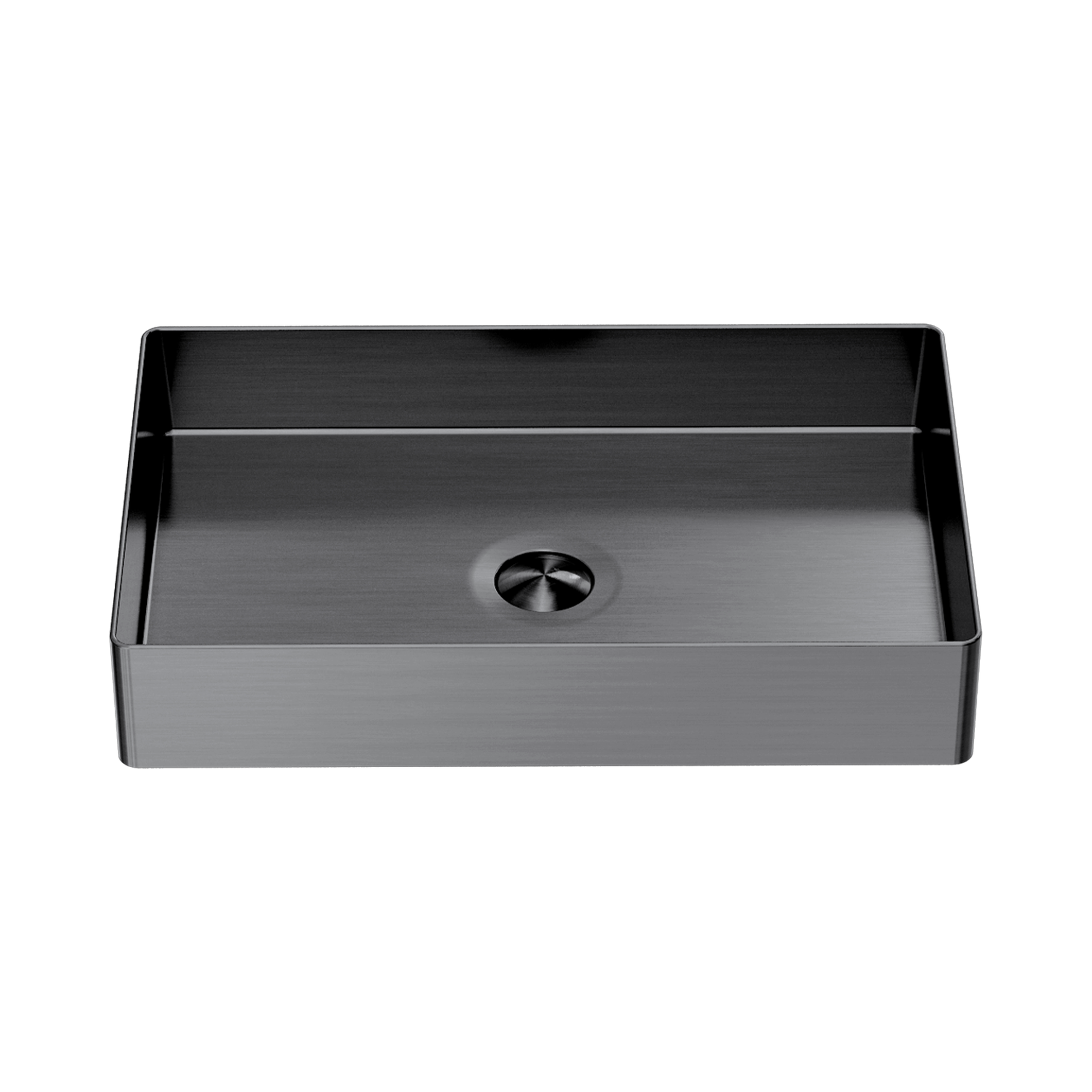 Nero Opal Rectangle Stainless Steel Basin, Graphite