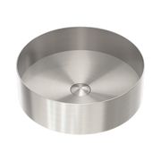 Nero Opal Round 400mm Stainless Steel Basin, Brushed Nickel