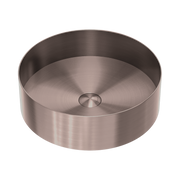 Nero Opal Round 400mm Stainless Steel Basin, Brushed Bronze