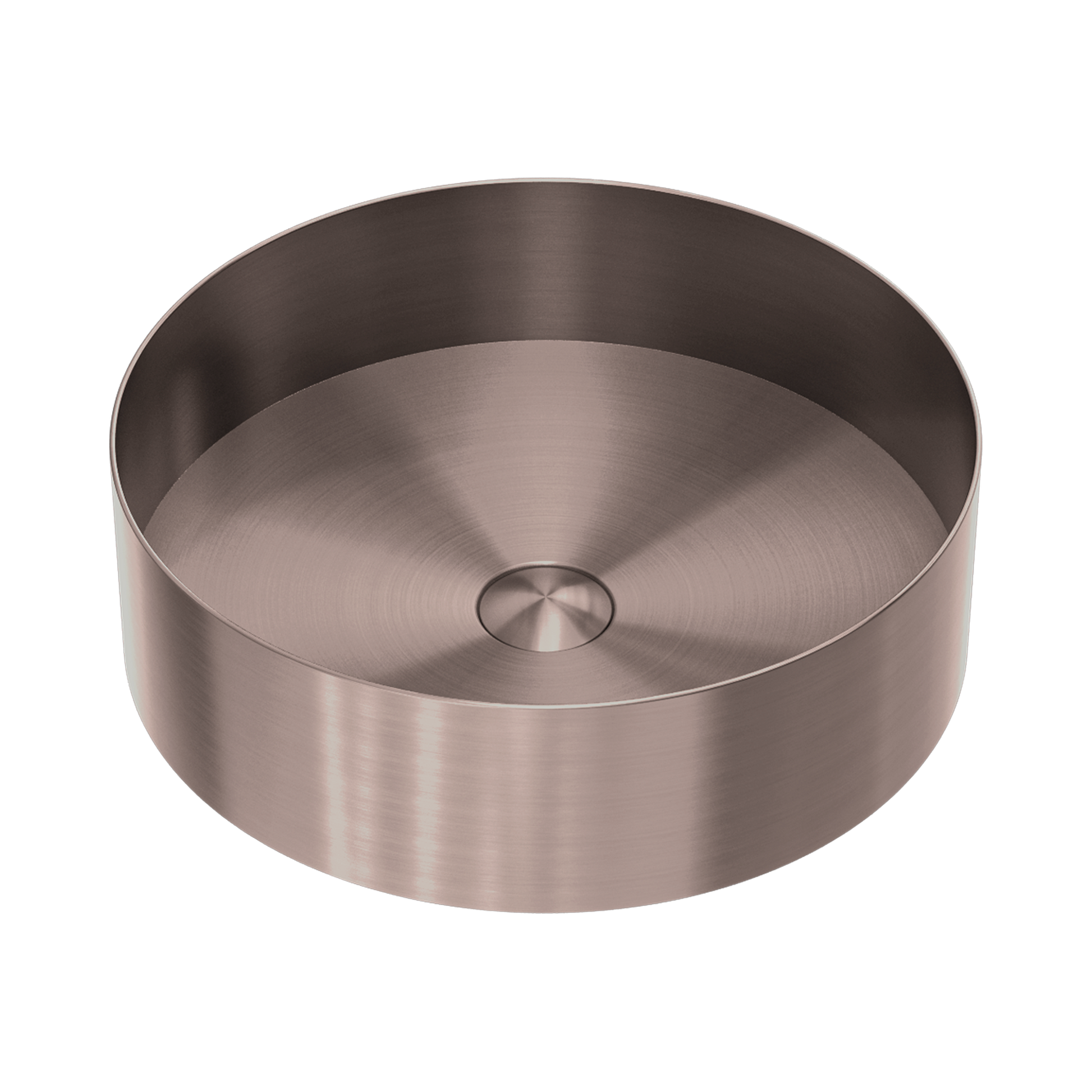 Nero Opal Round 400mm Stainless Steel Basin, Brushed Bronze