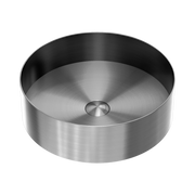 Nero Opal Round 400mm Stainless Steel Basin, Graphite
