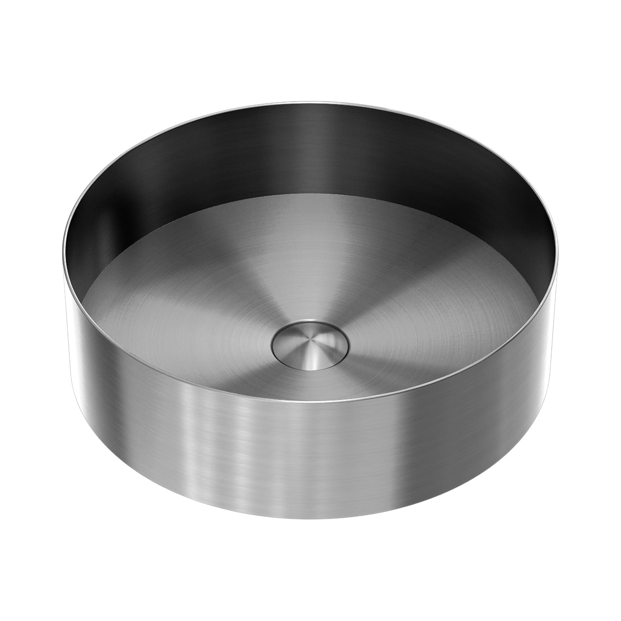 Nero Opal Round 400mm Stainless Steel Basin, Graphite