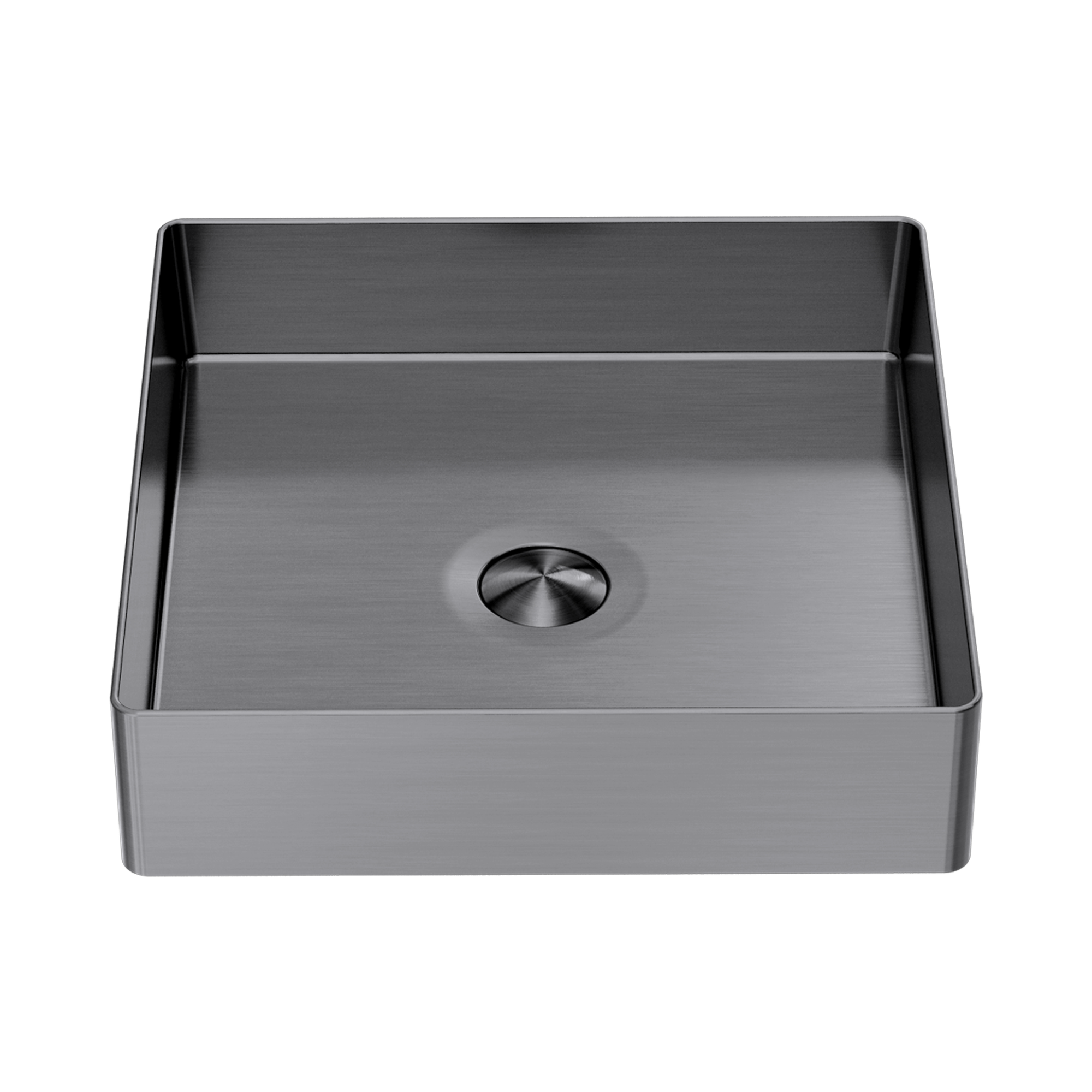 Nero Opal Square 400mm Stainless Steel Basin, Graphite