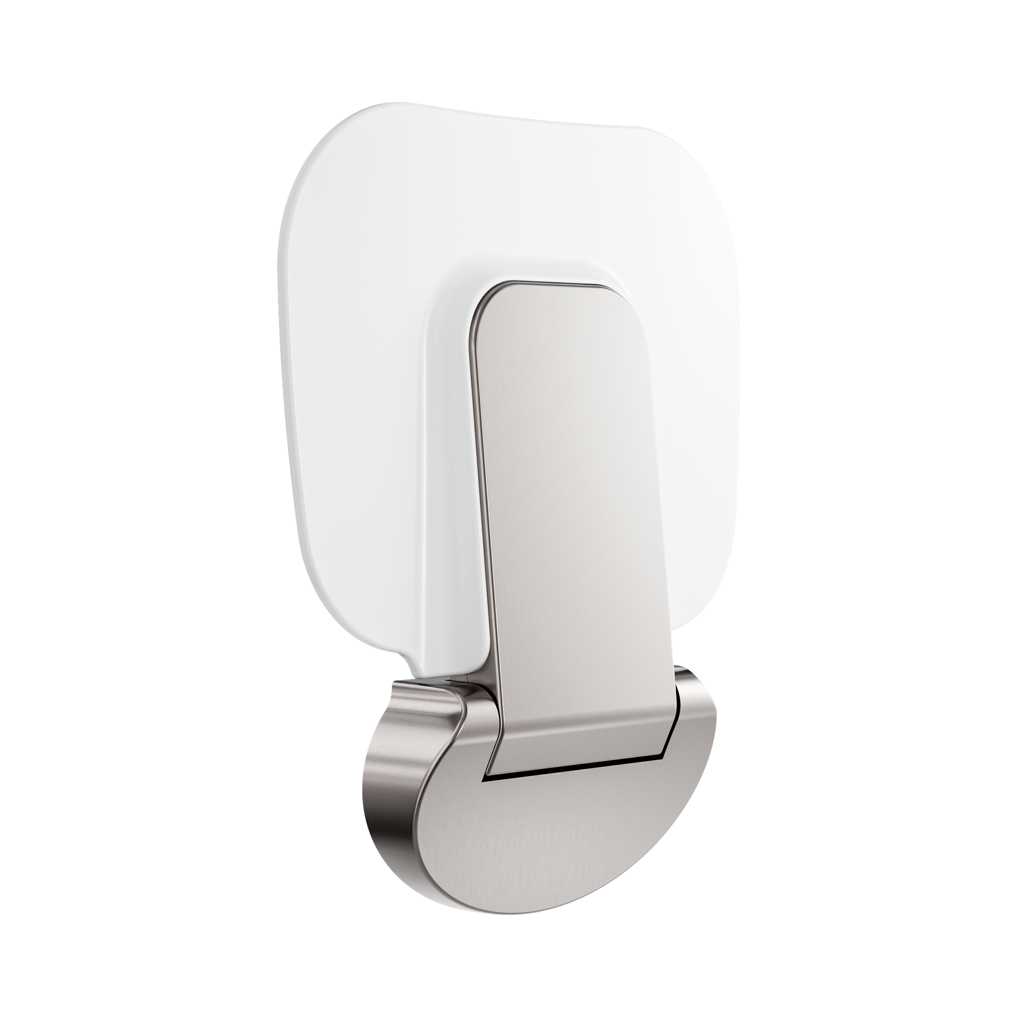 Nero Mecca Care Shower Seat 400X330mm, Brushed Nickel