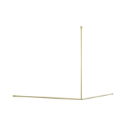 Nero Mecca Care Curtain Rail 1200x1200mm 90 Degree, Brushed Gold