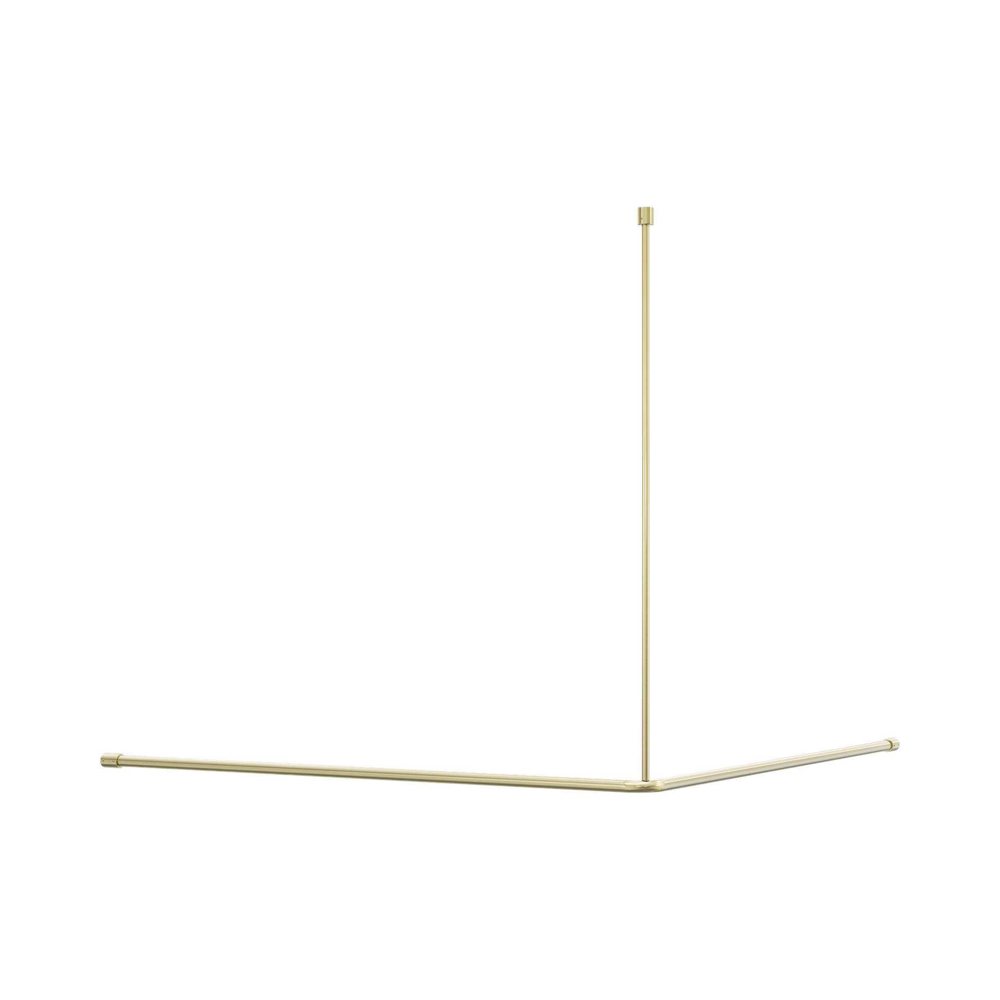 Nero Mecca Care Curtain Rail 1200x1200mm 90 Degree, Brushed Gold