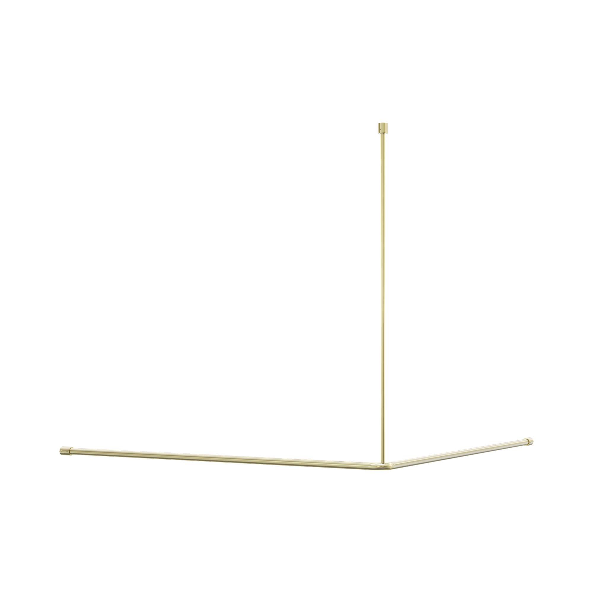 Nero Mecca Care Curtain Rail 1200x1200mm 90 Degree, Brushed Gold