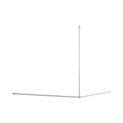 Nero Mecca Care Curtain Rail 1200x1200mm 90 Degree, Brushed Nickel