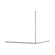 Nero Mecca Care Curtain Rail 1200x1200mm 90 Degree, Brushed Bronze