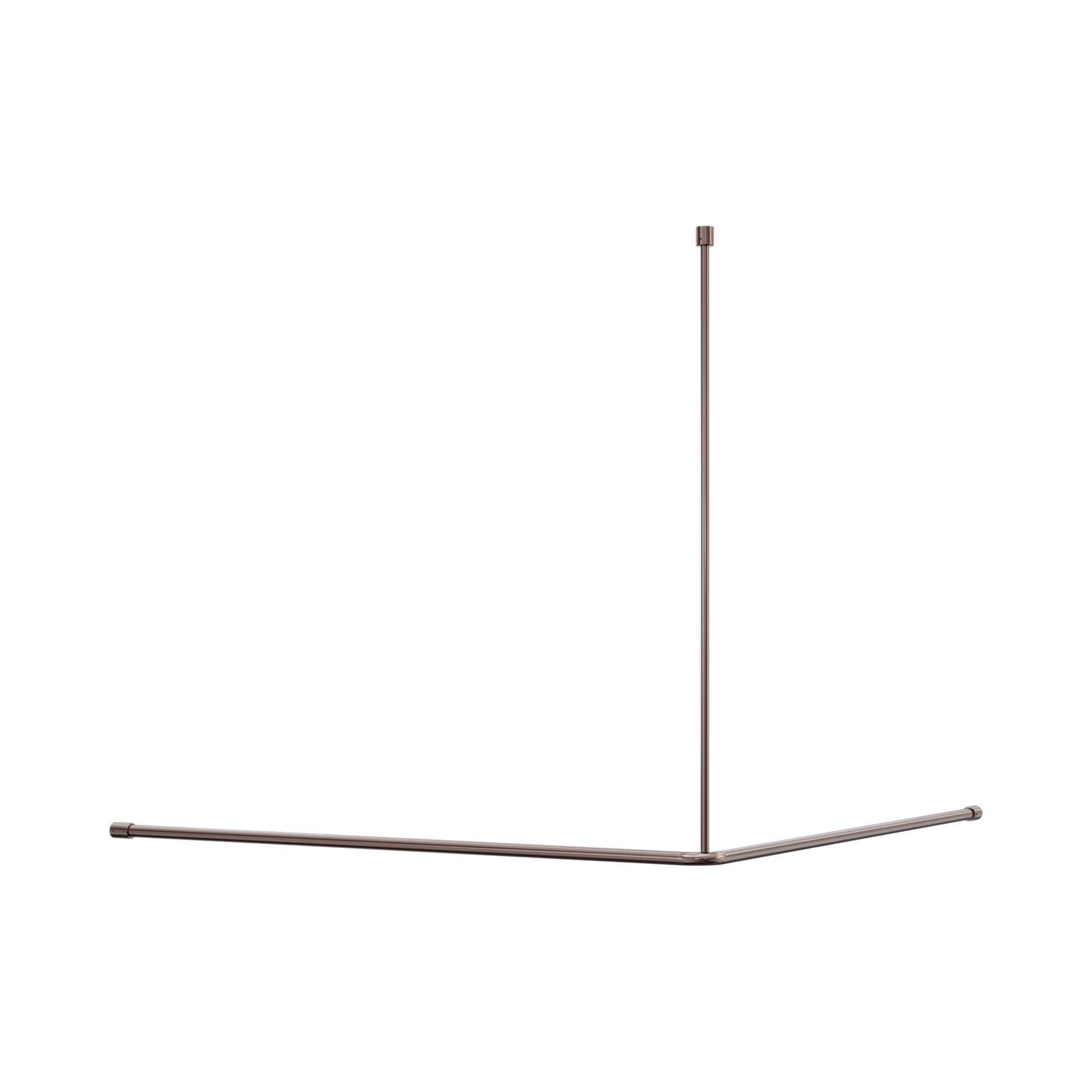 Nero Mecca Care Curtain Rail 1200x1200mm 90 Degree, Brushed Bronze