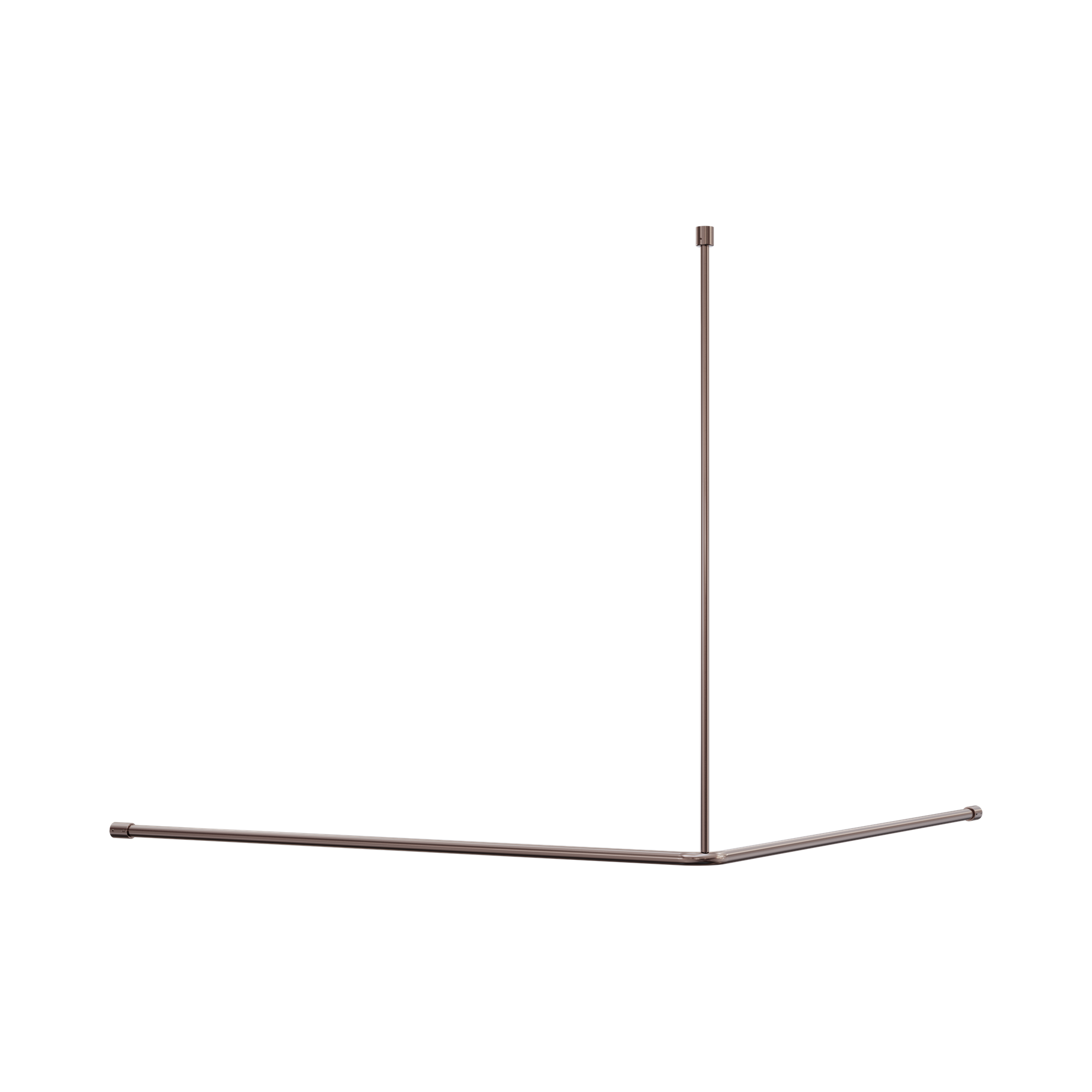 Nero Mecca Care Curtain Rail 1200x1200mm 90 Degree, Brushed Bronze