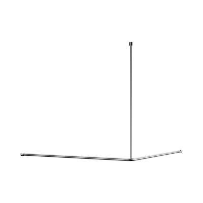Nero Mecca Care Curtain Rail 1200x1200mm 90 Degree, Chrome