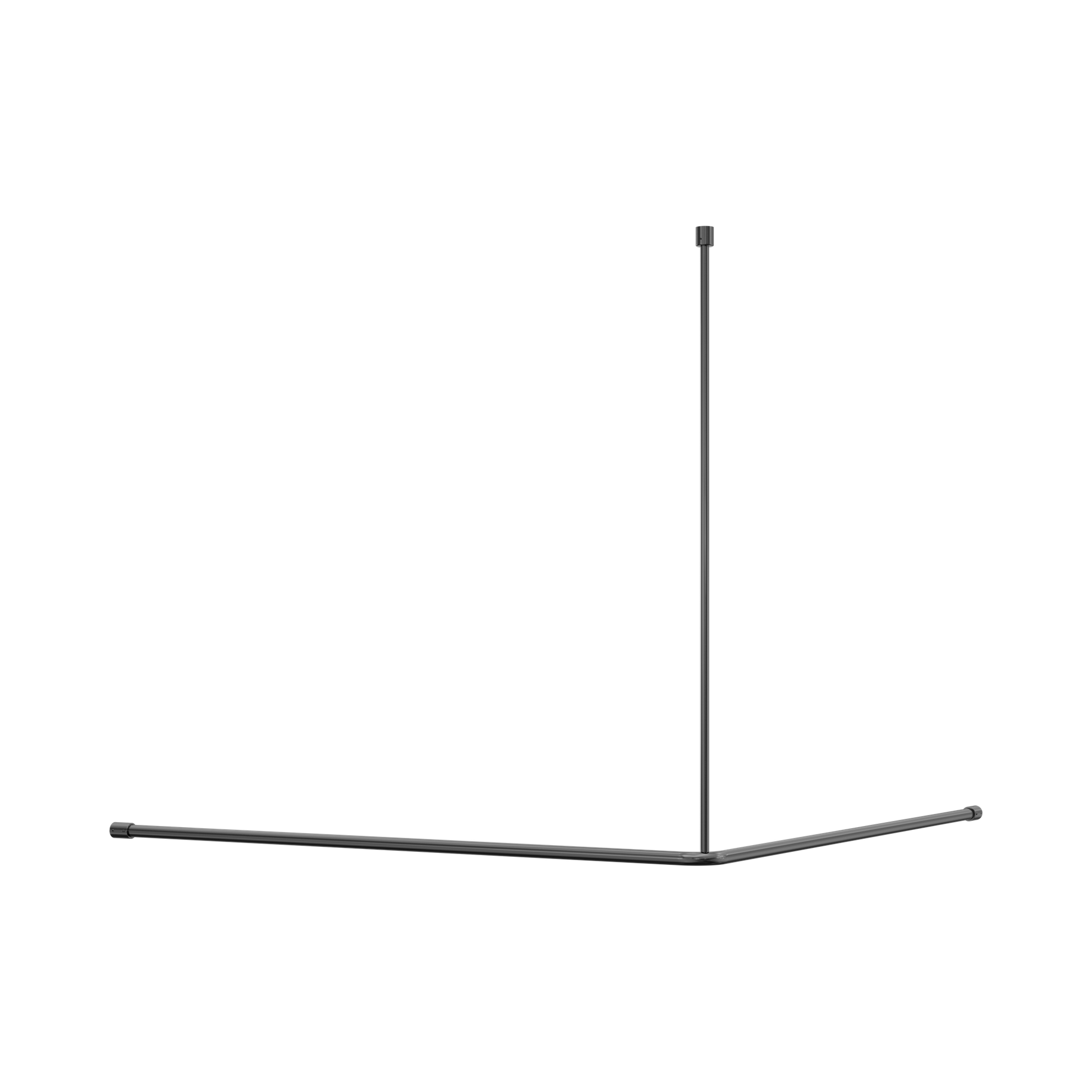 Nero Mecca Care Curtain Rail 1200x1200mm 90 Degree, Gun Metal