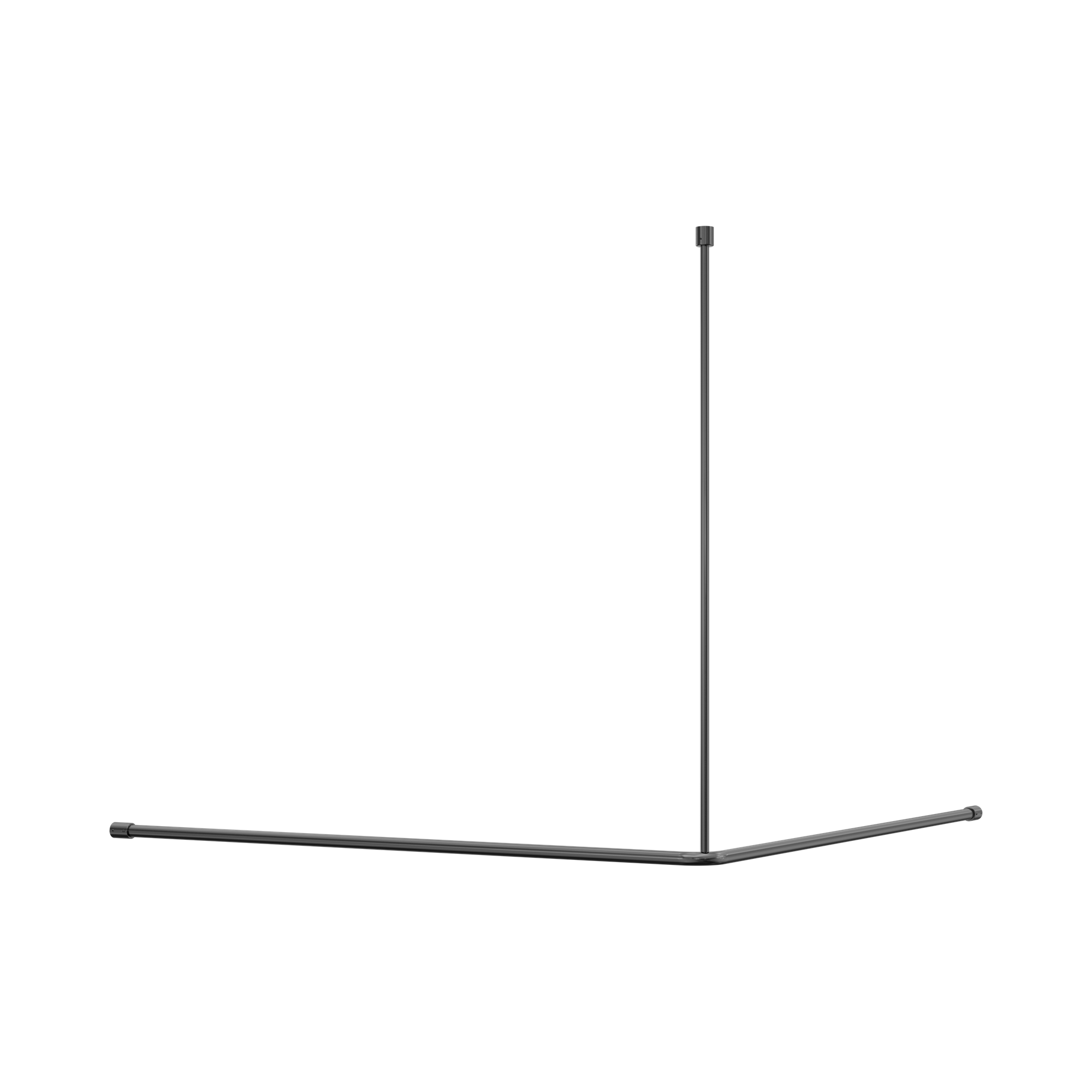 Nero Mecca Care Curtain Rail 1200x1200mm 90 Degree, Gun Metal
