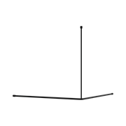 Nero Mecca Care Curtain Rail 1200x1200mm 90 Degree, Matte Black