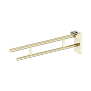 Nero Mecca Care Foldable Toilet Support Arm, Brushed Gold