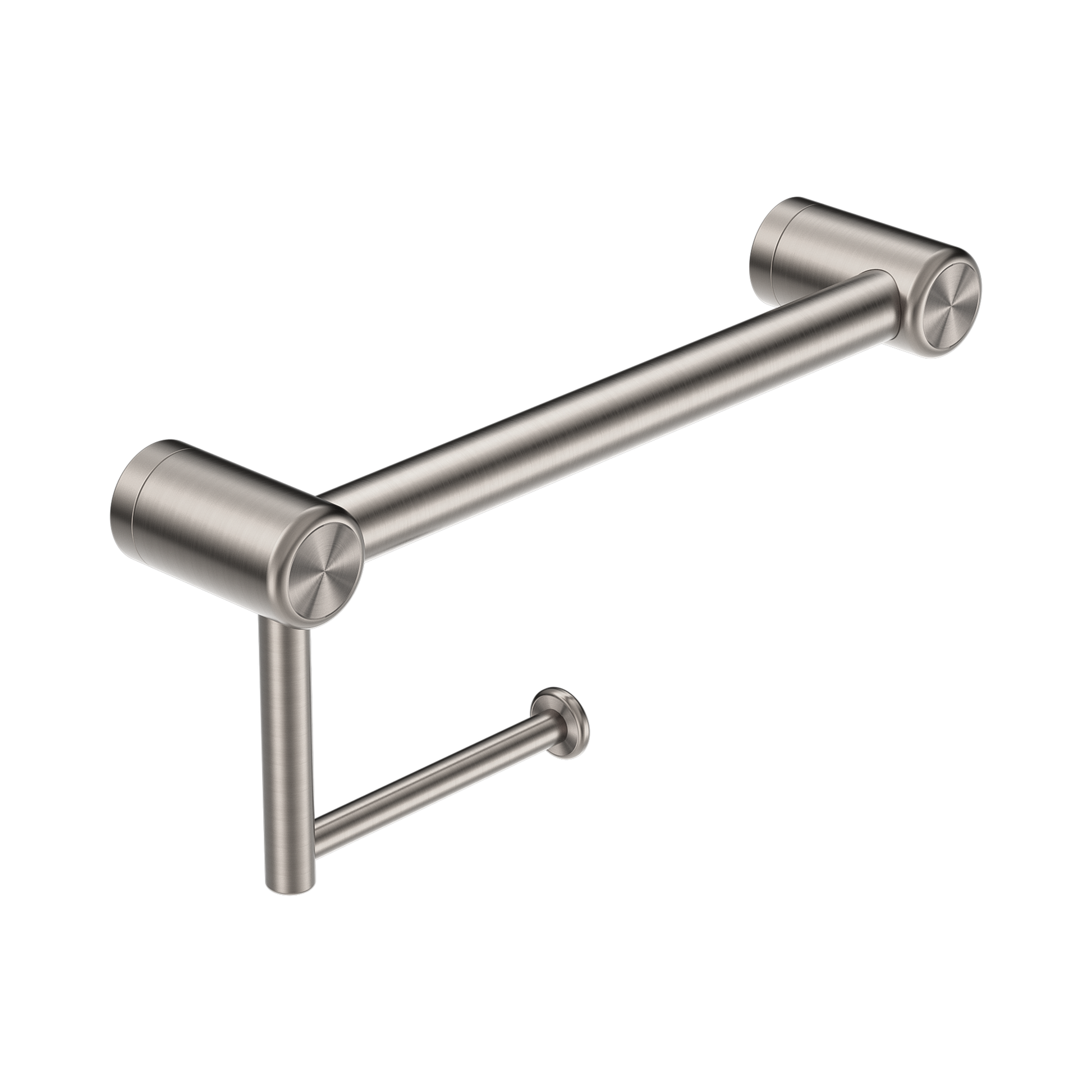Nero Mecca Care 25mm Toilet Roll Rail 300mm, Brushed Nickel
