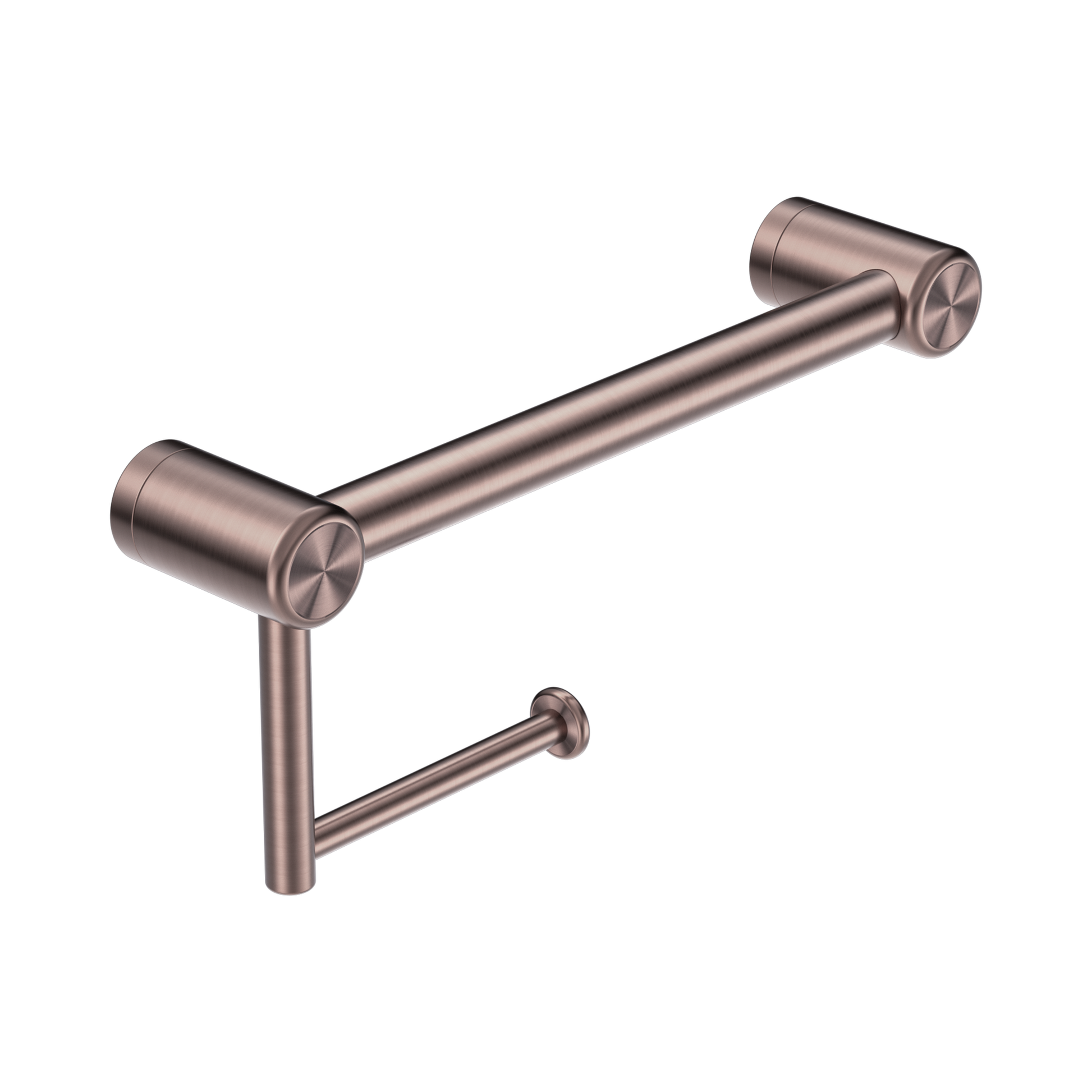 Nero Mecca Care 25mm Toilet Roll Rail 300mm, Brushed Bronze