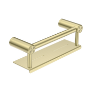 Nero Mecca Care 25mm Grab Rail With Shelf 300mm, Brushed Gold